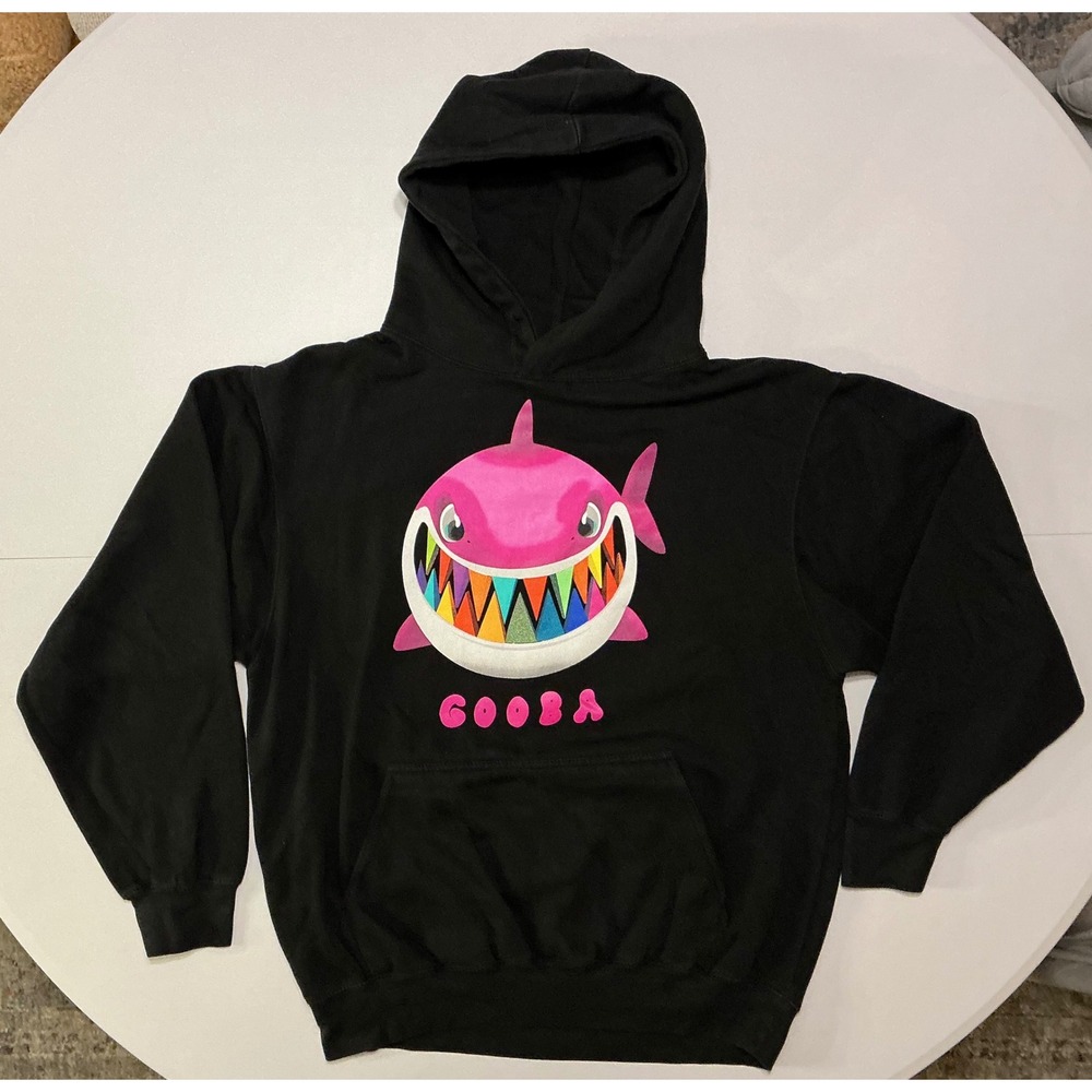 Tekashi 6IX9INE Six Nine GOOBA Hoodie Black Rainbow Sweatshirt Shark M